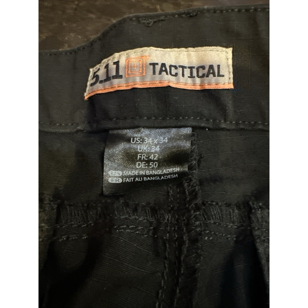 5.11 Tactical Pants Mens Size 34x34 Black Cargo Canvas Utility Tactical Series